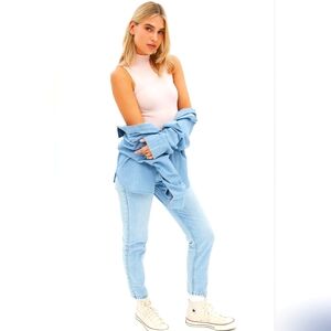 NWT Pink Seamless Mock Neck Bodysuit Size L